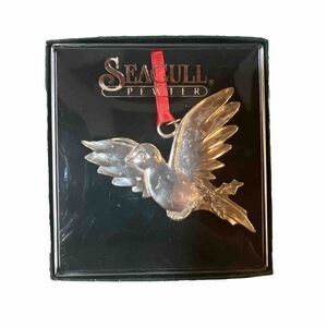 Seagull Pewter 1988 Hanging Pewter Ornament DOVE Bird Pugwash NS Canada  NEW